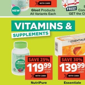 Supplements at Checkers