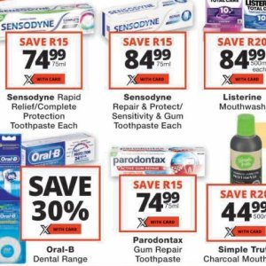 Toothpaste at Checkers