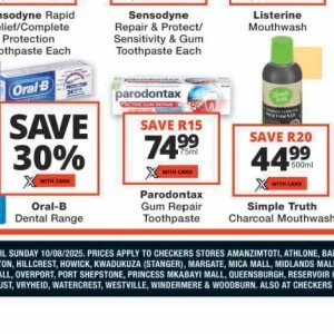 Toothpaste at Checkers