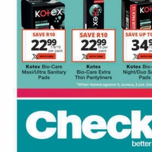 Sanitary pads libresse  at Checkers