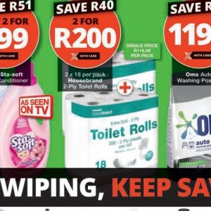 Toilet rolls at Checkers Hyper