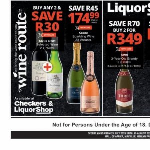 Wine at Checkers Hyper