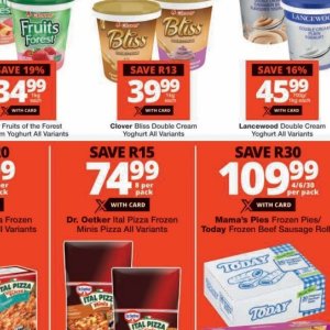 Yoghurt at Checkers