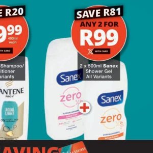 Shower gel at Checkers