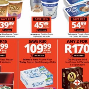 Yoghurt at Checkers
