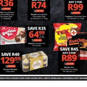 Chocolate at Checkers