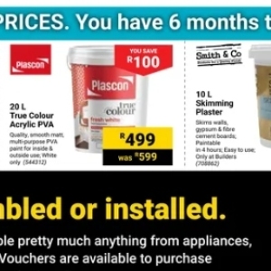 Plaster at Builders Warehouse