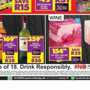 Whiskey at Shoprite