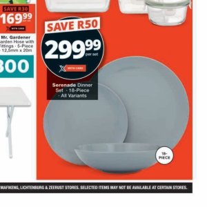 Dinner set at Checkers