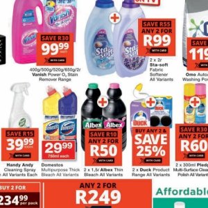 Stain remover at Checkers