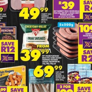 Sausages at Shoprite