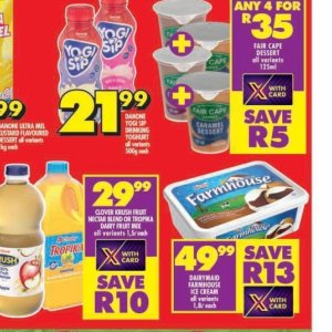 Yoghurt danone  at Shoprite