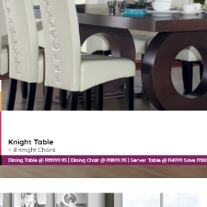 Table at Bradlows/Morkels