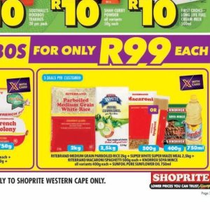 Rice at Shoprite