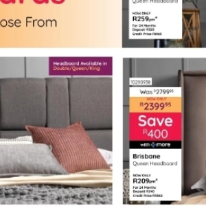 Headboard at Bradlows/Morkels