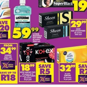 Mouthwash listerine  at Shoprite