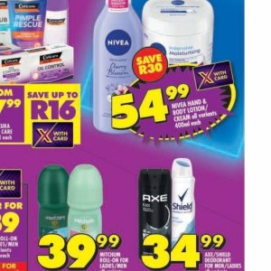 Body lotion nivea  at Shoprite