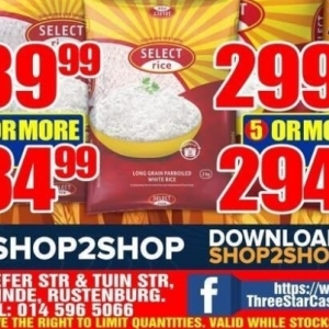 Rice at Three Star Cash and Carry