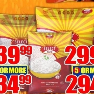 Rice at Three Star Cash and Carry