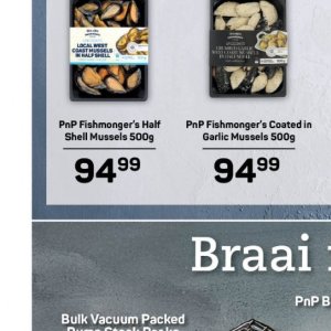 Mussels at Pick n Pay Hyper