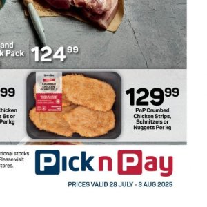 Schnitzel at Pick n Pay Hyper