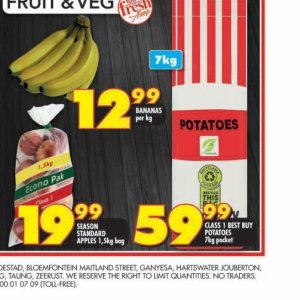 Potatoes at Shoprite