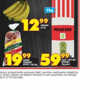 Potatoes at Shoprite
