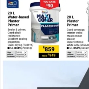 Plaster at Builders Warehouse