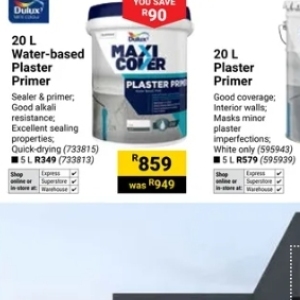 Plaster at Builders Warehouse