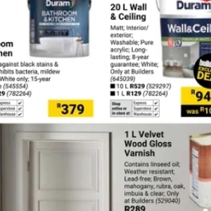 Linseed oil at Builders Warehouse
