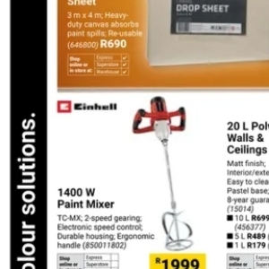Paint mixer at Builders Warehouse