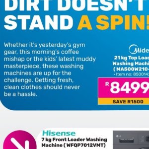 Washing machine at Game