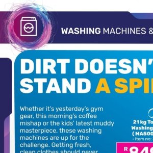 Washing machine at Game