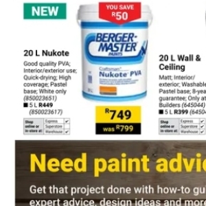 Paint at Builders Warehouse
