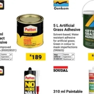 Adhesive at Builders Warehouse