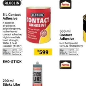 Adhesive at Builders Warehouse