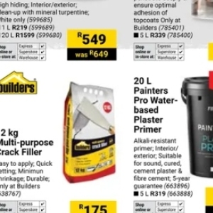 Plaster at Builders Warehouse