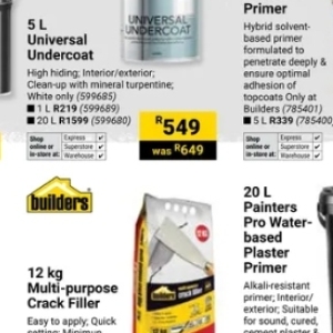 Primer at Builders Warehouse
