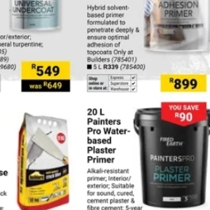 Plaster at Builders Warehouse