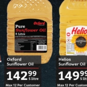 Sunflower oil at Oxford freshmarket