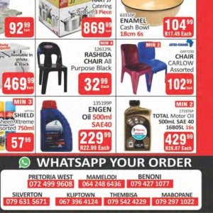 Engine oil at Kit Kat Cash&Carry