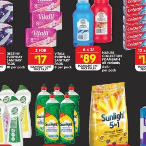 Sanitary pads at Shoprite