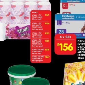 Toilet rolls at Shoprite