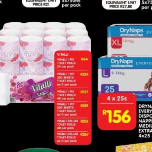 Toilet rolls at Shoprite