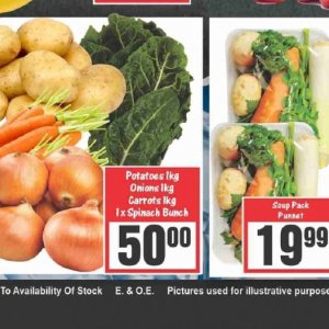 Potatoes at Big save