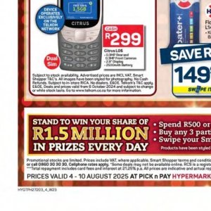 Smartphone at Pick n Pay Hyper