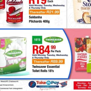 Toilet rolls at Take n Pay