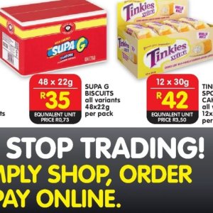 Biscuits at Shoprite