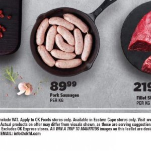 Sausages at OK Foods