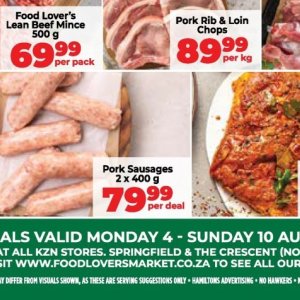 Sausages at Fruit & Veg City